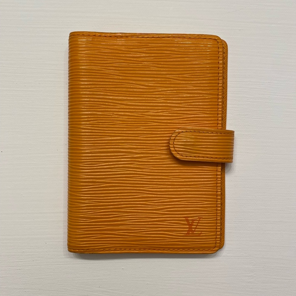 Louis Vuitton Yellow Epi Small Ring Agenda PM